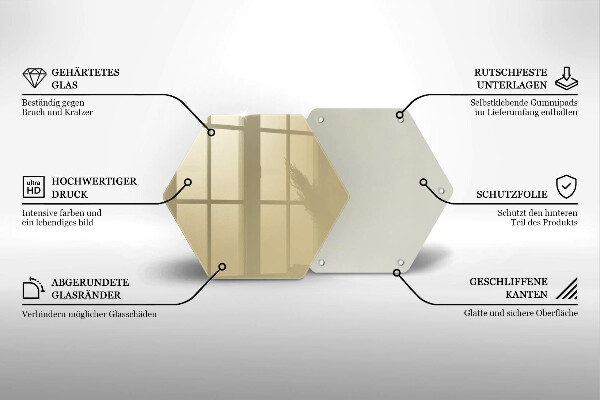 Deska szklana kuchenna Kolor beżowy