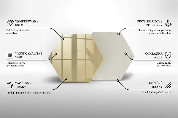 Deska szklana kuchenna Kolor beżowy