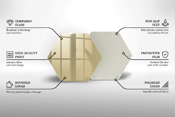 Deska szklana kuchenna Kolor beżowy