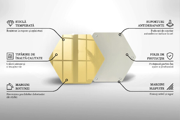 Deska szklana kuchenna Kolor żółty