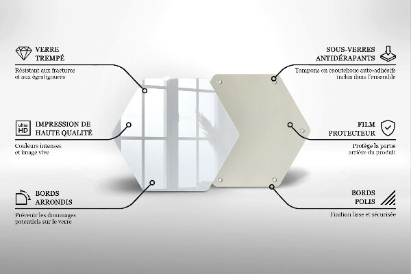Deska szklana kuchenna Kolor biały