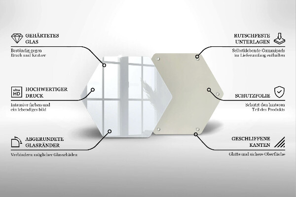 Deska szklana kuchenna Kolor biały