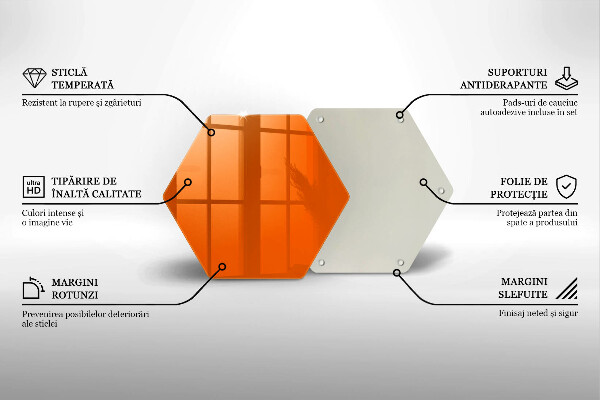 Deska szklana kuchenna Kolor pomarańczowy