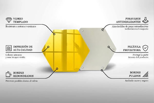 Deska szklana kuchenna Kolor żółty