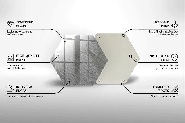 Deska szklana do kuchni Tło tekstura metal