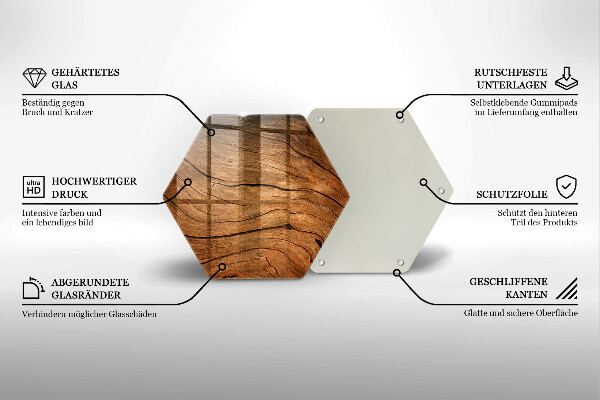 Deska szklana do kuchni Tekstura deski drewna