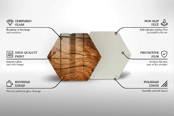 Deska szklana do kuchni Tekstura deski drewna