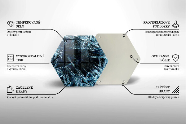 Deska szklana do kuchni Struktura ostry lód