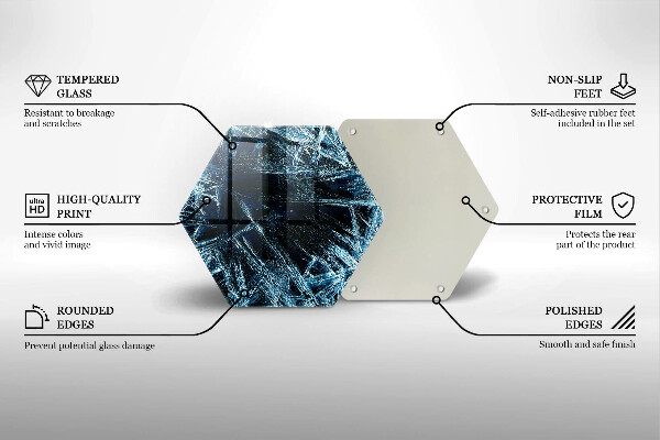 Deska szklana do kuchni Struktura ostry lód