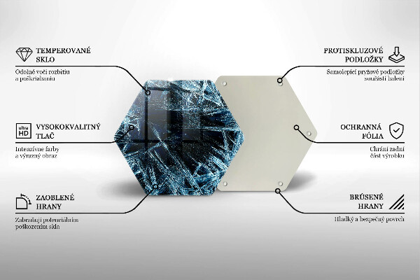 Deska szklana do kuchni Struktura ostry lód