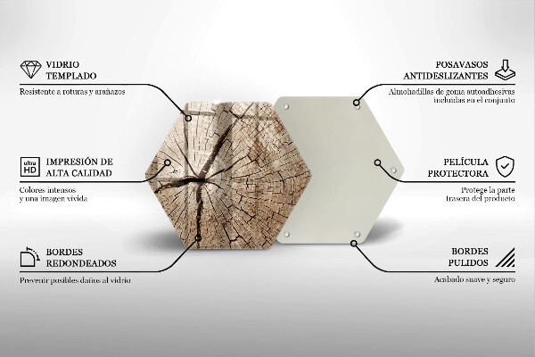 Deska szklana do kuchni Przekrój drzewa
