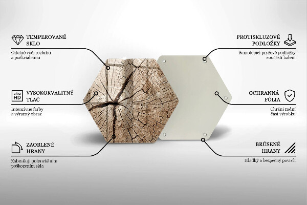 Deska szklana do kuchni Przekrój drzewa