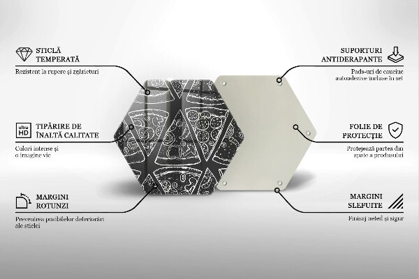 Deska szklana do kuchni Ilustracja pizza