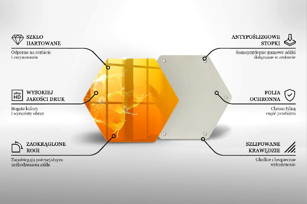 Deska szklana do kuchni Soczysty owoc pomarańcza