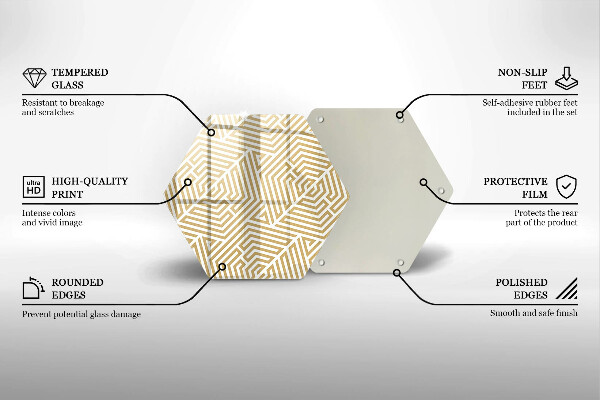Deska szklana do kuchni Geometryczne linie