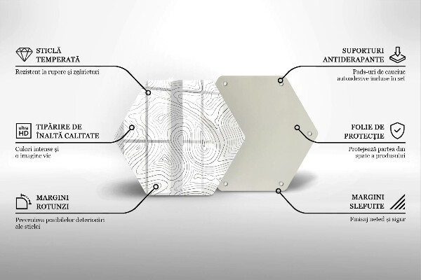 Deska szklana do kuchni Abstrakcja kształty