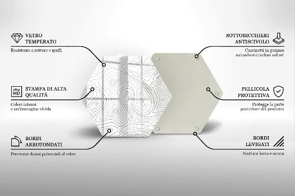 Deska szklana do kuchni Abstrakcja kształty