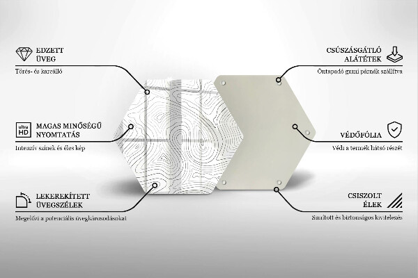 Deska szklana do kuchni Abstrakcja kształty