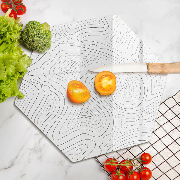 Deska szklana do kuchni Abstrakcja kształty