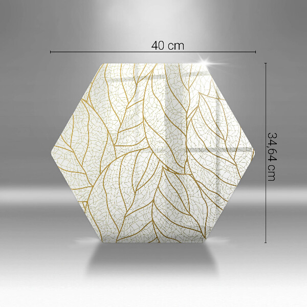 Deska szklana do kuchni Wzór line-art liście