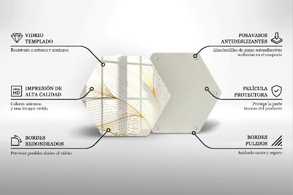 Deska szklana do kuchni Nowoczesny wzór linie