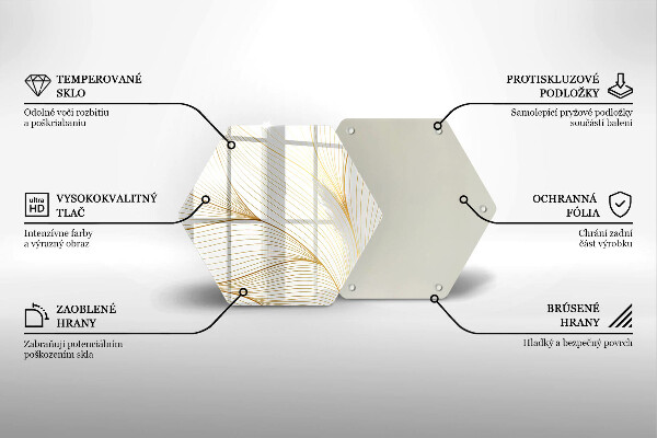 Deska szklana do kuchni Nowoczesny wzór linie
