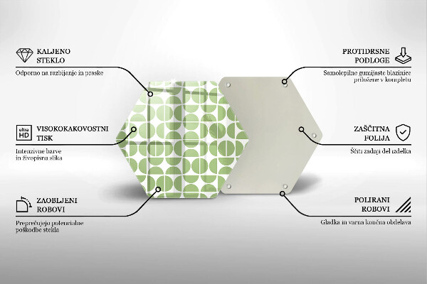 Deska szklana do kuchni Wzór boho kształty