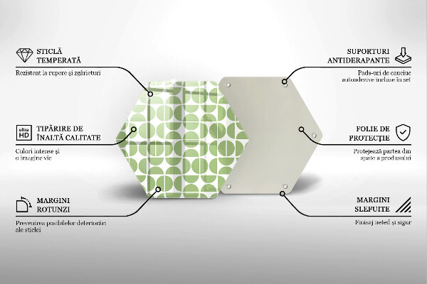 Deska szklana do kuchni Wzór boho kształty