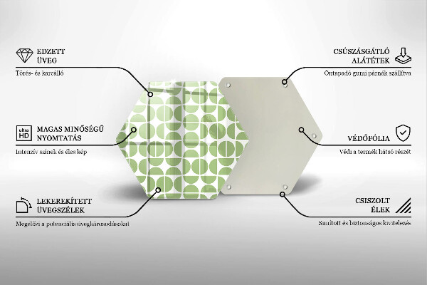 Deska szklana do kuchni Wzór boho kształty