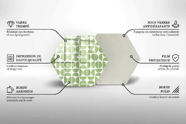 Deska szklana do kuchni Wzór boho kształty