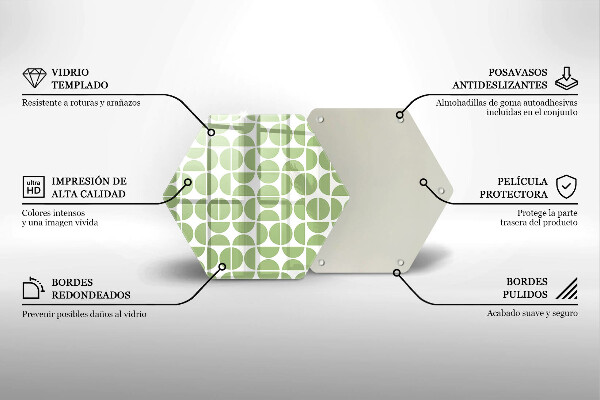 Deska szklana do kuchni Wzór boho kształty