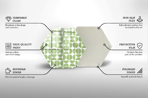 Deska szklana do kuchni Wzór boho kształty