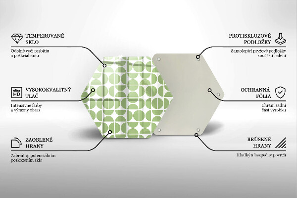 Deska szklana do kuchni Wzór boho kształty