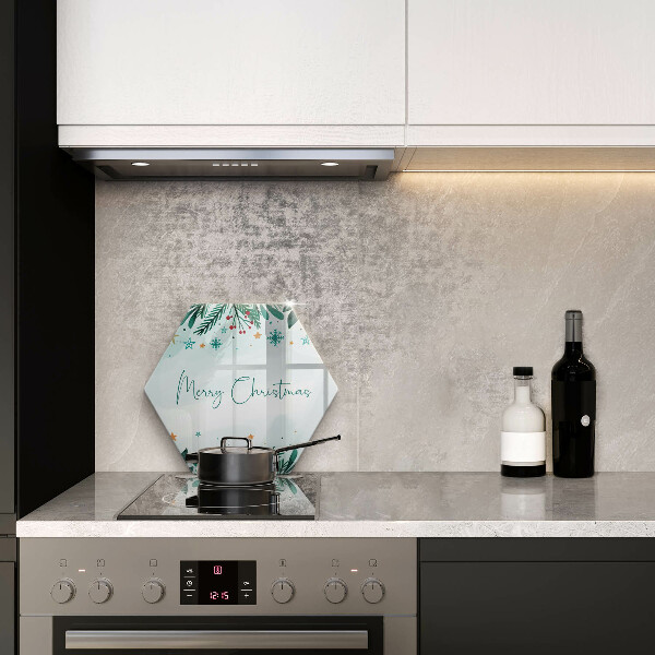 Deska szklana do kuchni Napis Merry Christmas