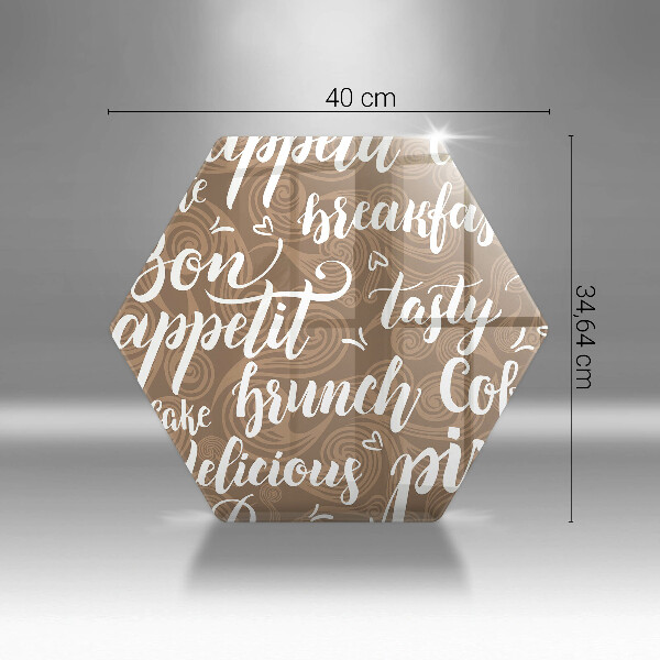 Deska szklana do kuchni Napisy Bon appetit