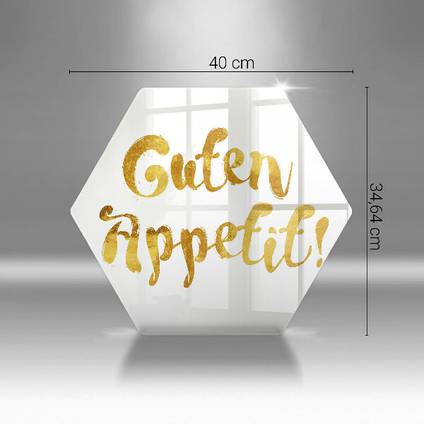 Deska szklana do kuchni Napis Guten Appetit!