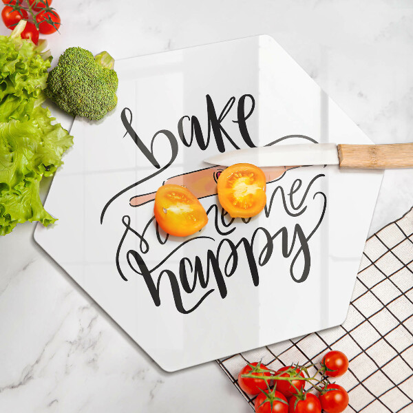 Deska szklana do kuchni Bake someone happy