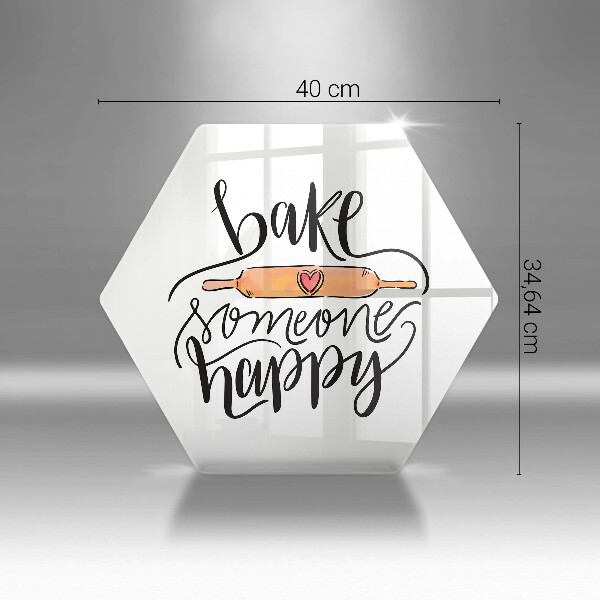 Deska szklana do kuchni Bake someone happy