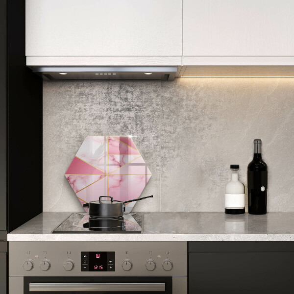 Deska szklana do kuchni Geometryczny marmur