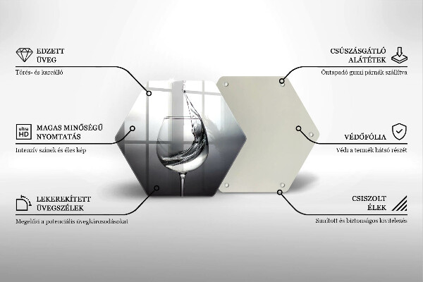 Deska szklana do kuchni Kieliszek wody