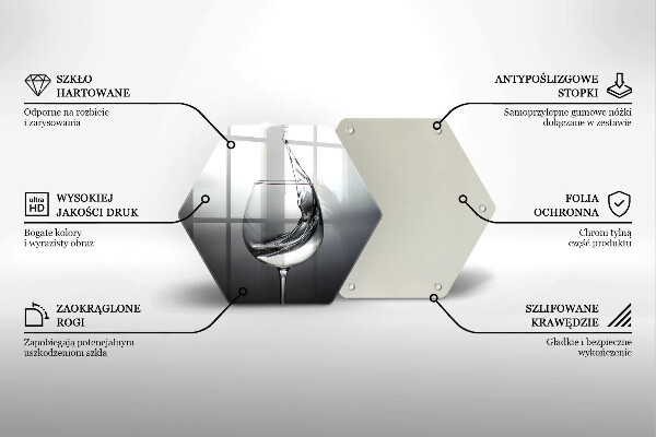 Deska szklana do kuchni Kieliszek wody