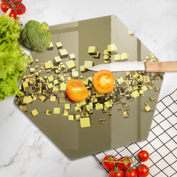 Deska szklana do kuchni Abstrakcja geometria 3D