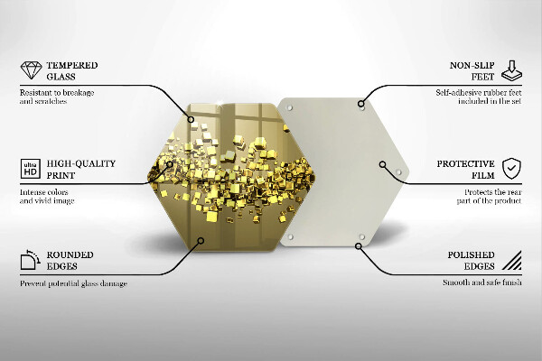 Deska szklana do kuchni Abstrakcja geometria 3D