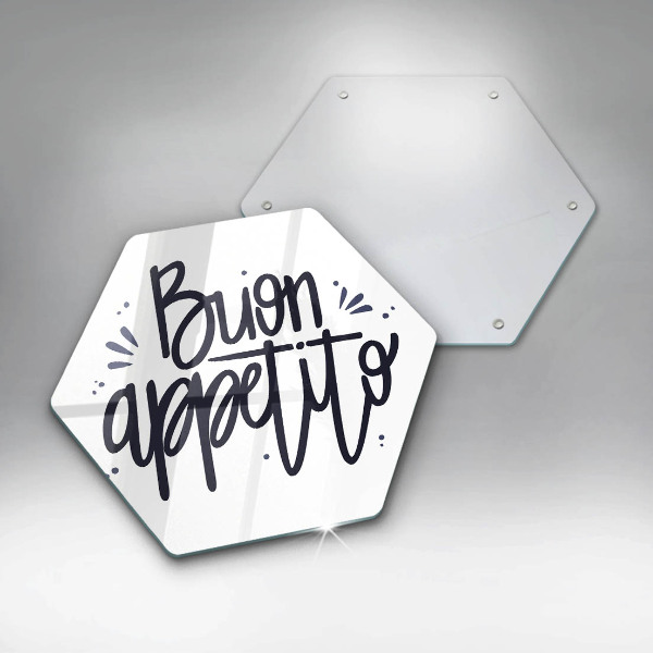 Deska szklana do kuchni Napis Buon Appetito