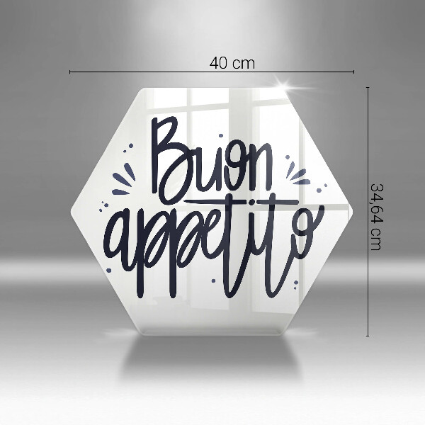 Deska szklana do kuchni Napis Buon Appetito