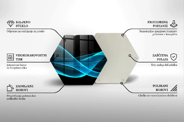 Deska szklana do kuchni Niebieska abstrakcja