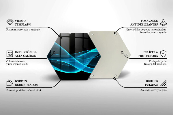 Deska szklana do kuchni Niebieska abstrakcja