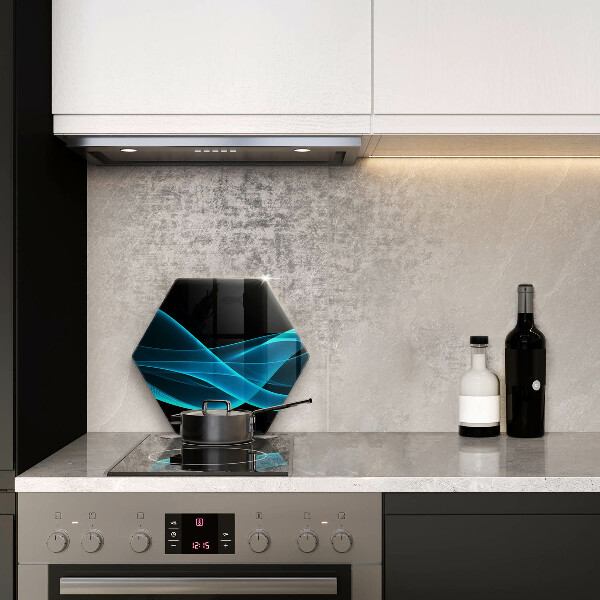 Deska szklana do kuchni Niebieska abstrakcja