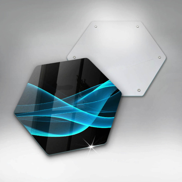 Deska szklana do kuchni Niebieska abstrakcja