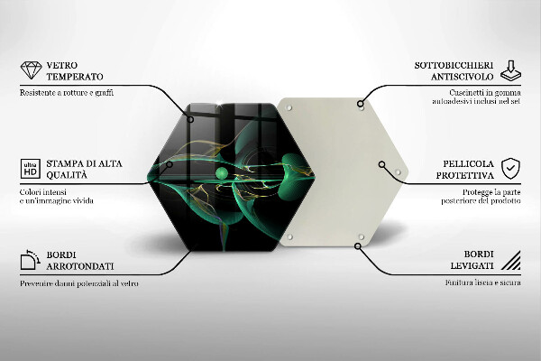 Deska szklana do kuchni Nowoczesna abstrakcja